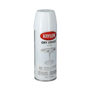 SPRAY PAINT 12oz DRY ERASE WHITE KRYLON SPRAY PAINT 12oz DRY ERASE WHITE KRYLON
